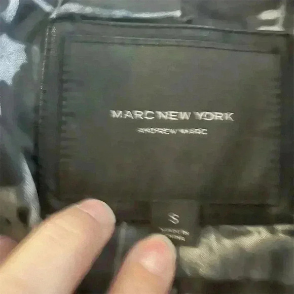 Marc New York Women's Black Motorcycle Jacket Size S Quilted Design - Picture 7 of 7